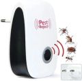 Electronic Ultrasonic Anti Insect Mosquito Pest Reject Mouse Killer Magnetic Repeller white. 