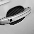 4Pcs Car Door Handle Bowl Scratch Protective Sticker Silver Carbon Fiber Car Door Handle Wrist Protector Exterior Accessories.