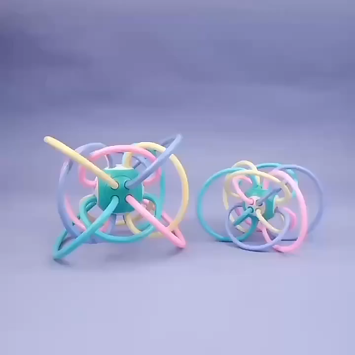Baby Silicone Manhattan Ball Macaron Color Hand Teether CN -1pcs