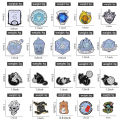 TRPG DICE Game Collect Badge Enamel Pins I'm Fine Black Playing Dice Brooches Backpack Lapel Badge Jewelry Gift for Fans Friends. 