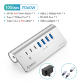 ORICO USB 3.2 HUB 10Gbps Type C Expander PD60W Charging Hub 7-port Splitter for PC laptop with EU Power Adapter Docking Station. 