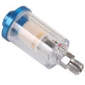 Oil Water Separation Filter Pneumatic Tool 1/4" Standard Thread Transparent Air Compressor Moisture Trap Air Filter. 