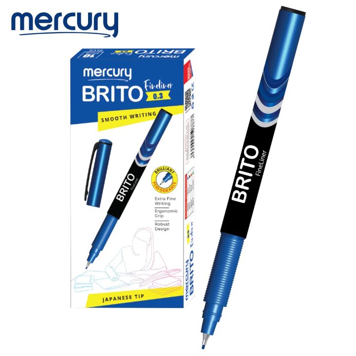 MerCury Brito Fine Liner- 0.3mm Japanese Tipribbed Gripping Area…