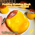 Handmade Crispy Pudding Shape Crackle Squeeze Toy Crunchy Filler Inside Squishy Ball Anti-anxiety Stress Relief Fidget Toy Adult.