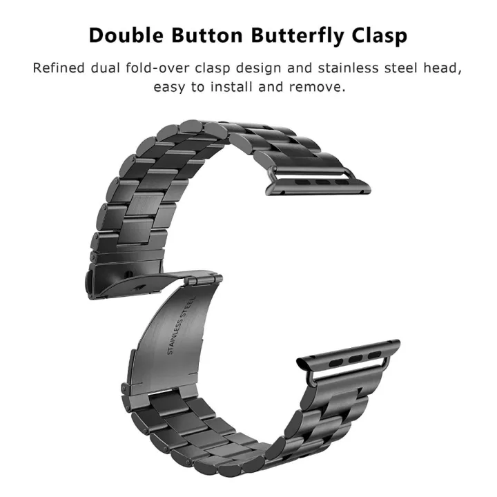 Stainless%20Steel%20Strap%20for%20Apple%20watch%20bands%2011%2010%2042/46mm%20Accessories%20Metal%20bracelet%20iWatch%20Series%209%208%20SE%207%2041/45/44/40/49%20mm%20-%20Image%203