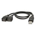 Universal USB 3.0 2.0 Male To Dual USB 3.0 Female Jack Splitter 2 Port USB Hub Data Cable Adapter Cord For Laptop Computer. 