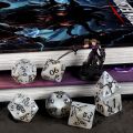 DND Dice Set -7pc Plum Flower Polyhedral Dice for D&D RPG MTG Role Playing Table Party Games & DM & Dice Goblin. 