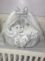 Baby Round Nest in shimmer with mosquito net n 2 shape coushions is now available. 