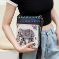 Women Small Canvas Embroidered Phone Shoulder Bag Retro Ethnic Style Travel Outdoor Messenger Crossbody Bag. 