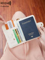 Minimalist Solid Color Passport Bag Multi functional ID Card Bank Card Passport Holder PU Leather Wallet Set Travel Accessories. 