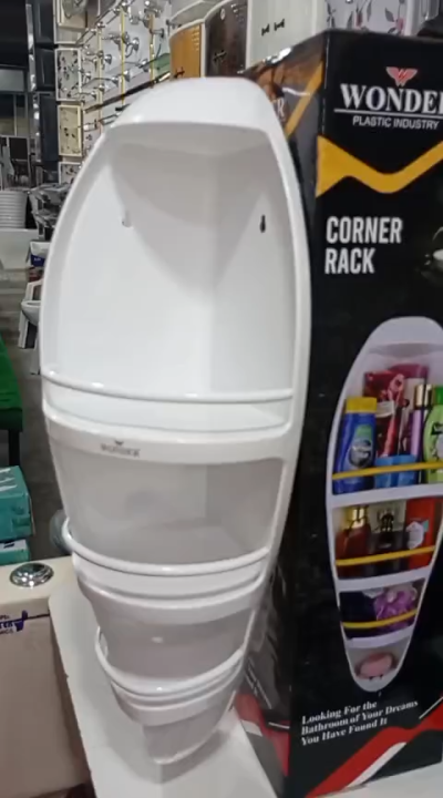 Washroom Corner Plastic Rack washroom Rack Easy to Install in Corner ...