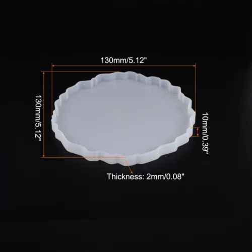 5 inches round irragular coaster mold|1 piece  Silicone Agate Coaster  mold for Resin art |small Coaster for epoxy resin  art and Craft DIY Home Decoration