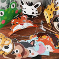12pcs/set Jungle Animal Paper Hats Safari Party Decor Happy Birthday Party Decorations Kids Jungle Wild One Baby Shower. 