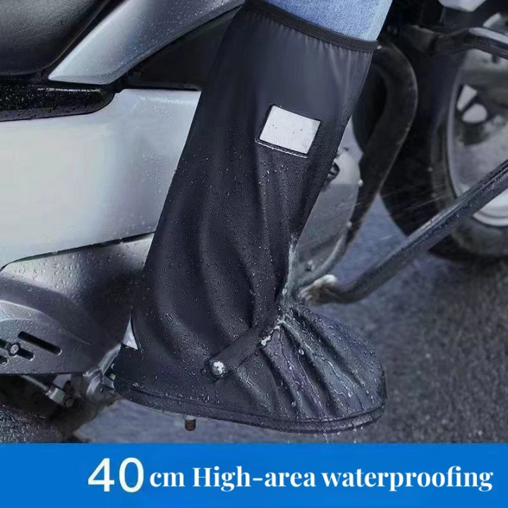 Reusable%20Anti%20Slip%20Rain%20Boot%20Shoe%20Cover%20Black%20Waterproof%20with%20Reflector%20High%20Tube%20Shoes%20Dust%20Covers%20Motorcycle%20Bike%20Rain%20Cover%20-%20Image%204