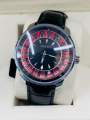 Men’s Quartz Wrist Watch – Black Dial, Leather Strap, Autograph Function, Analog Display. 