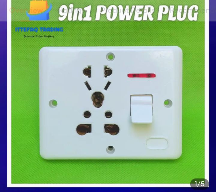 UNIVERSAL 3 Pin Power Plug Socket Wall Socket Plate - 500 Volts / 40 ...