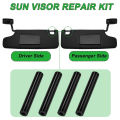 4Pcs Left Right Sun Visor Repair Tubes for Jeep For Wrangler For JK 2007 to 2017 Replacement Kit for Vehicle Visor Repair.