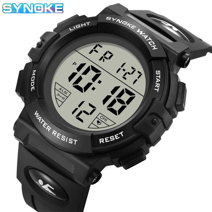 SYNOKE Outdoor Sport Watch 50M Waterproof Digital Men Fashion ...