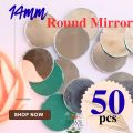 14mm Round Shape Mirror for Jewellery Making, Lippan Art & DIY Craft Work.