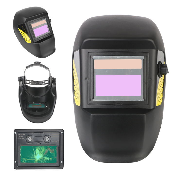 Welder Mask Auto Darkening Large View True Color Lens Solar Power Welding Mask Welding Helmet For Arc Weld Grind Cut