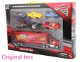 Disney Pixar Cars set Lightning McQueen Sheriff mack Truck Diecast Metal Car 2 1 3 box dinoco racer car Toy Boy  for kids. 
