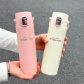 1 PC Stainless Steel Vacuum Flask, 500ml Pop-Up Direct Drink Insulated Bottle with Wide Handle, Outdoor Portable Sports Bottle. 