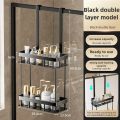2 Tier Bathroom Storage Rack No Punching Over The Door Shower Caddy Bathroom Hanging Shelf Shower Shelf Bathroom Caddy Organizer. 