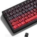 Red Contour Side Printed Shine Through Keycaps Cherry Profile Double Shot PBT Keycap for Gateron MX Switches Mechanical Keyboard. 