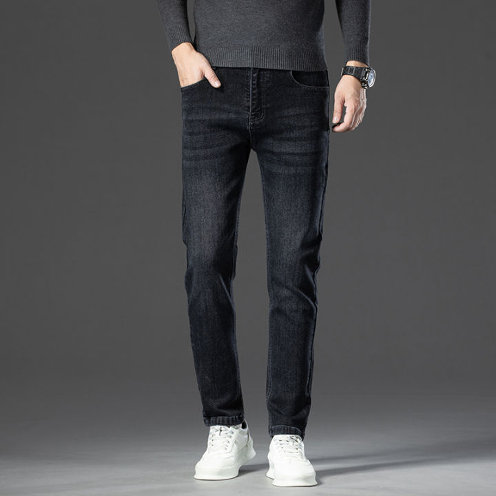 2025%20Autumn%20Winter%20New%20High%20Elasticity%20Men's%20Business%20Jeans%20Haze%20Blue%20Black%20Gray%20Denim%20Trousers%20Men's%20Pants%20Work%20Clothes%20Brand%20-%20Image%207