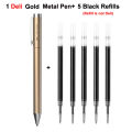 Xiaomi Deli Metal Sign Pen Ballpen Signing Pen 0.5MM Gel PREMEC Smooth Switzerland Refill Black Ink Office School Writing Pen. 