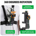 6-in-1 Chest Strap Mount Phone Clip Holder For iPhone Smartphones SJCAM AKASO Insta360 Osmo Action Camera.