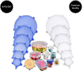 Kitchen Reusable Silicone Stretch Seal Lid Preservation Vacuum Food Storage Bowl Cover 6 Pcs Set. 