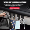 BLALION Car Passenger Glove Box Hook Double Hook Purse Bag Hanger Hidden Storage Hook Universal Large Load-Bearing Hanging Hook.