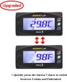 NORXI Motorcycle 4-in-1 Multifunction Gauge Mini 4 Meter (RPM Tachometer+Cylinder Head Temp+Voltmeter+Clock) 4in1 Multi-Functional Gauge Digital Multimeter Engine Temperature Meter. 