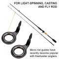 FishTrip 5-10pcs Single Foot Fishing Rod Guides Repair Kit Micro Guides for Light-spinning, Casting and Fly Rod 0.076g~0.77g. 
