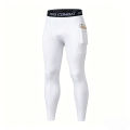Compression Pant Men Training Gym Leggings with Pockets Running Tights Fitness Basketball Jogging Workout Trouser Polyester.