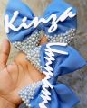 Customized Name bow with clip or elastic headband for girls, new born and babies, Best quality Hair Accessories for Hair tie. 