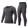 1/2piece Autumn/Winter Men's Casual Printed Fashionable Thermal Underwear Set Comfortable Sports Top T-shirt Elastic Waist Pants.