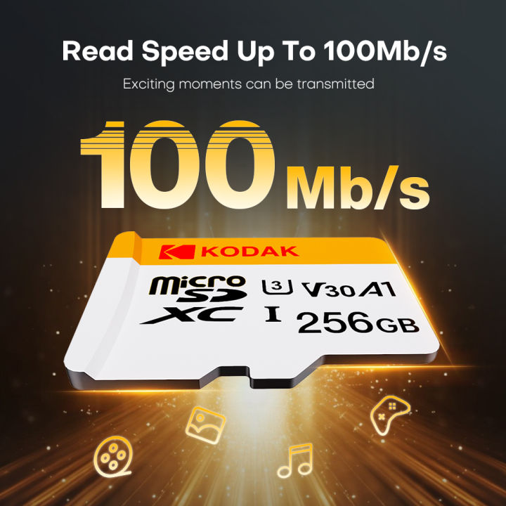 KODAK%20Micro%20SD%20Card%2032GB%2064GB%20128GB%20256GB%20Microsd%20Memory%20Card%20Class10%20U3%204K%20TF%20Card%20With%20Dash%20Cam%20Surveillance%20Smartphone%20-%20Image%204