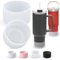 Silicone Insulated Cup Protective Sleeve Cushion For Stanley Quencher Adventure 40oz Tumbler with Handle & Ice Flow 20oz 30oz. 