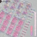 6 Grid Small Butterfly Nail Charms 6*5mm 3d Resin Colorful Butterfly Nail Art Flat-Back Butterfly Nail Parts. 