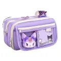 New Kuromi Pencil Case Sanrio Stationery For Junior High School Girls New Primary School Students Large Capacity High Appearanc. 