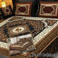 New Style 4Pc 3D Panel Bedsheet Crystal Cotton Bed Sheets King Size Bedsheet. 