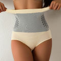 Flarixa Seamless Women's High Waist Abdomen Control Panties Magnetic Therapy Warm Uterus Underwear Body Shaping Briefs. 