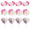 12 Pieces Happy Mother's Day Cake Toppers Flower Cupcake Topper for Mother's Day Birthday Cake Decoration Party Supplies. 