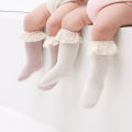 2/1 Pairs Girl Socks Ruffle Baby Spring Summer Children's Princess Socks Lace Cotton Medium Tube Autumn Girl Socks Baby. 