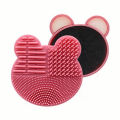 Multifunctional cosmetic brush box cleaning sponge cleaning dry people lazy quick change color scrubber brush brush blush eye shadow cleaning tools. 