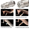 Universal  Stainless Steel SS304 Check Engine Light CEL mini catalyst O2 Sensor Spacer Adapter  M18X1.5. 