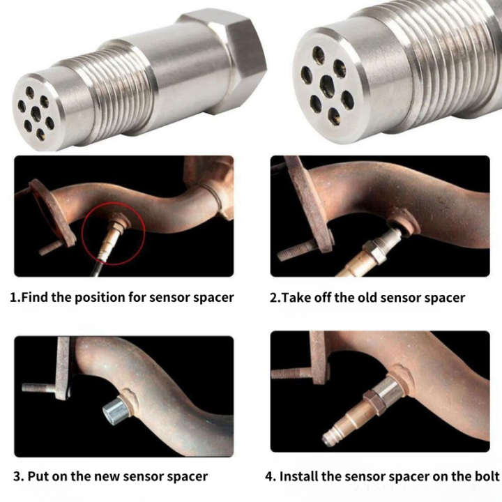 Universal%20%20Stainless%20Steel%20SS304%20Check%20Engine%20Light%20CEL%20mini%20catalyst%20O2%20Sensor%20Spacer%20Adapter%20%20M18X1.5%20-%20Image%203