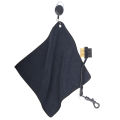 25*25CM Golf Towel Club Square Towel Easy To Pull Rope Hook Double-Sided Microfiber With Golf Brush. 